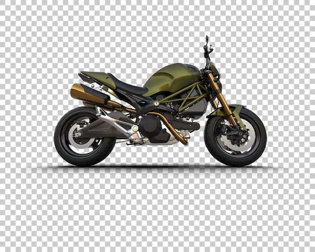 Motocicleta aislada en el fondo Ilustración de renderización 3D