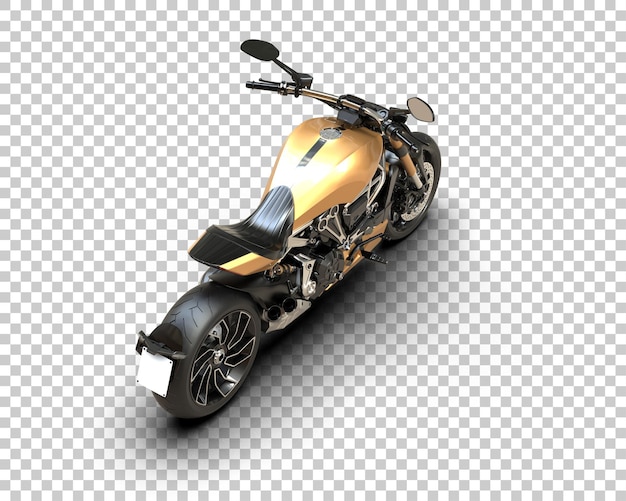 Motocicleta aislada en el fondo Ilustración de renderización 3D