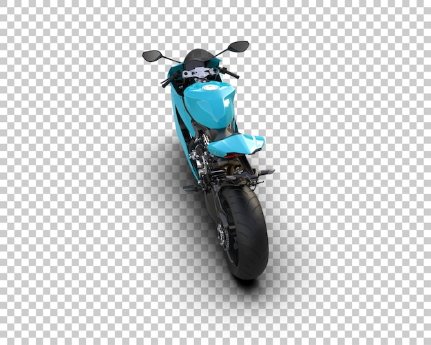 Motocicleta aislada en el fondo Ilustración de renderización 3D
