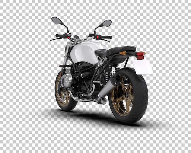 Motocicleta aislada en el fondo Ilustración de renderización 3D