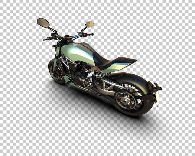 Motocicleta aislada en el fondo Ilustración de renderización 3D