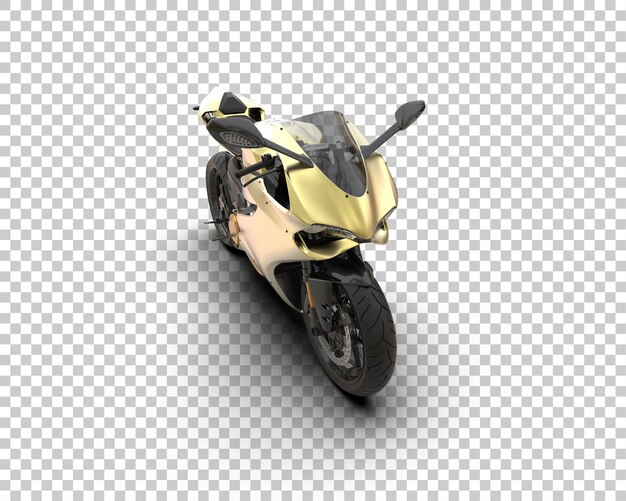 Motocicleta aislada en el fondo Ilustración de renderización 3D