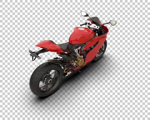 Motocicleta aislada en el fondo Ilustración de renderización 3D