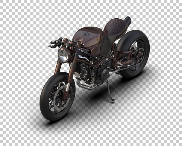 Motocicleta aislada en el fondo Ilustración de renderización 3D