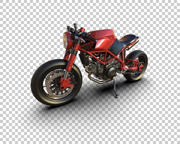 Motocicleta aislada en el fondo Ilustración de renderización 3D