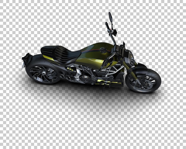 Motocicleta aislada en el fondo Ilustración de renderización 3D