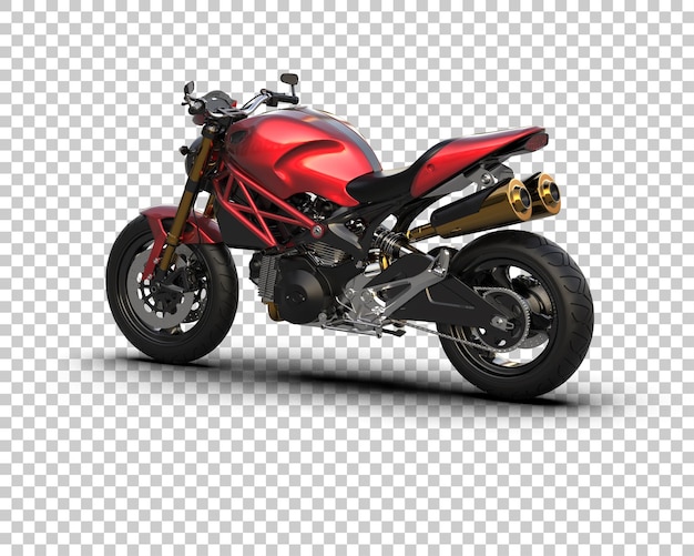 Motocicleta aislada en el fondo Ilustración de renderización 3D