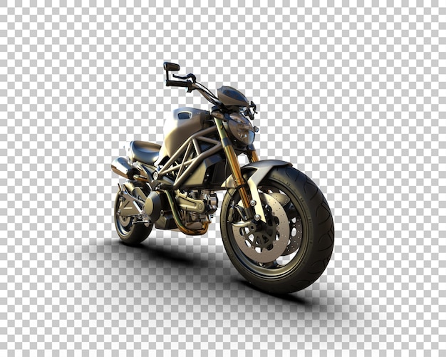 Motocicleta aislada en el fondo Ilustración de renderización 3D