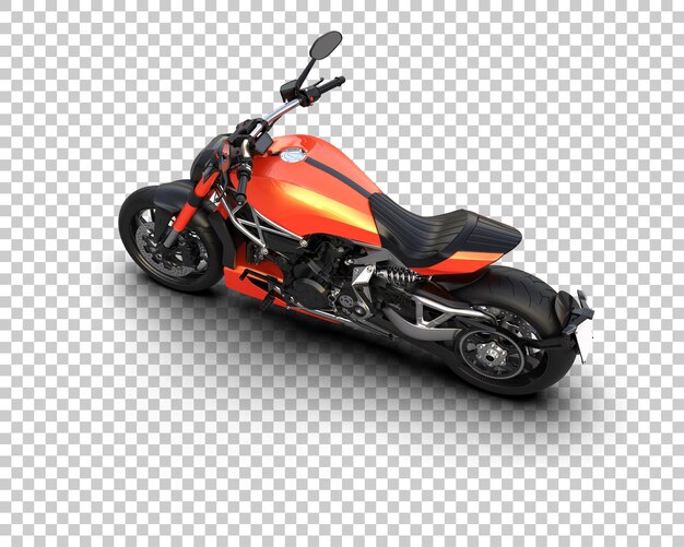 Motocicleta aislada en el fondo Ilustración de renderización 3D