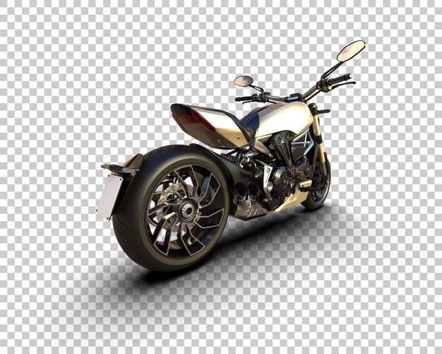 Motocicleta aislada en el fondo Ilustración de renderización 3D
