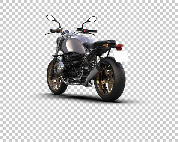 Motocicleta aislada en el fondo Ilustración de renderización 3D