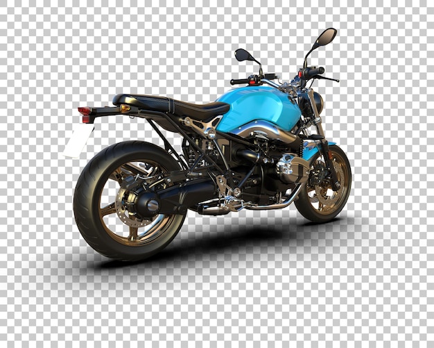 Motocicleta aislada en el fondo Ilustración de renderización 3D