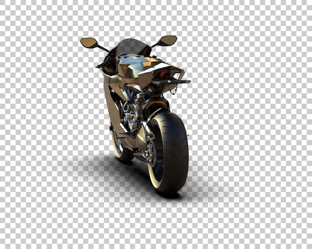 Motocicleta aislada en el fondo Ilustración de renderización 3D