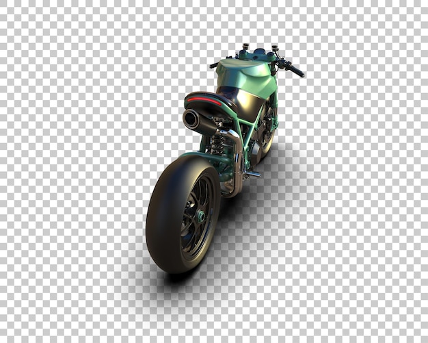 Motocicleta aislada en el fondo Ilustración de renderización 3D