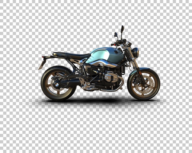 Motocicleta aislada en el fondo Ilustración de renderización 3D