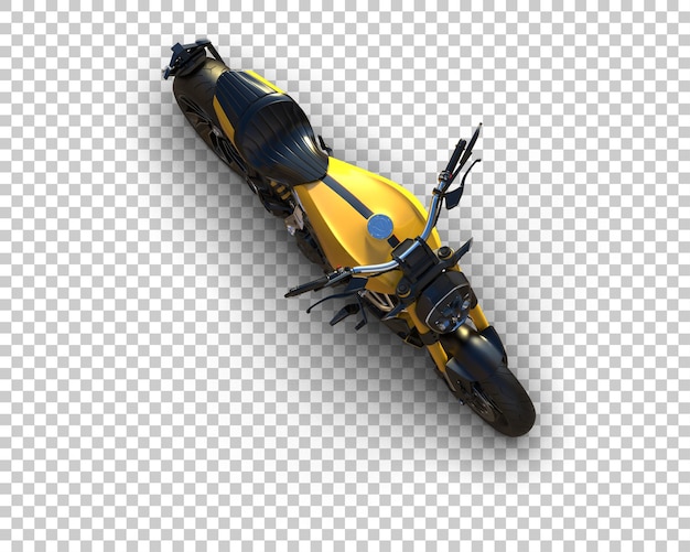Motocicleta aislada en el fondo Ilustración de renderización 3D