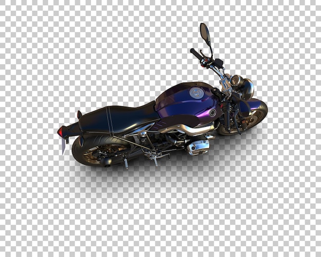 Motocicleta aislada en el fondo Ilustración de renderización 3D
