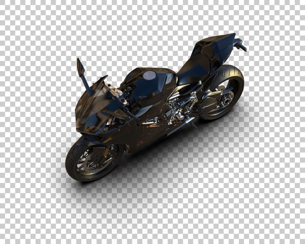 Motocicleta aislada en el fondo Ilustración de renderización 3D