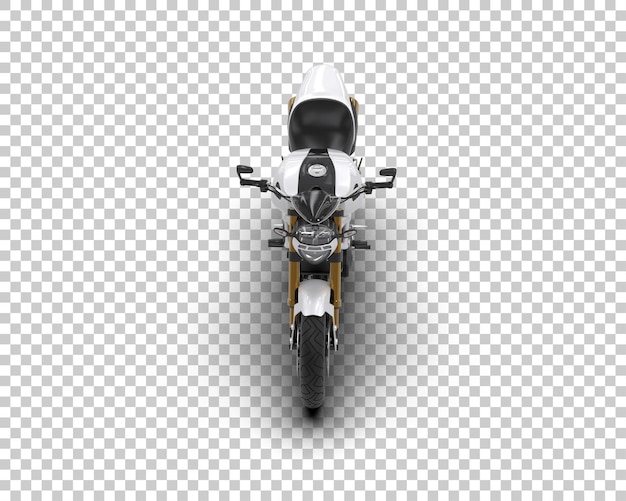 Motocicleta aislada en el fondo Ilustración de renderización 3D