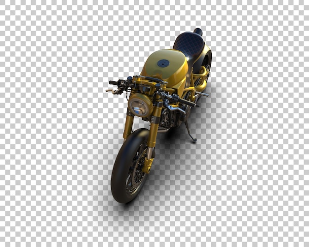 Motocicleta aislada en el fondo Ilustración de renderización 3D