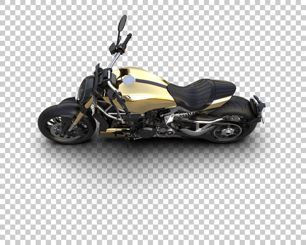 Motocicleta aislada en el fondo Ilustración de renderización 3D