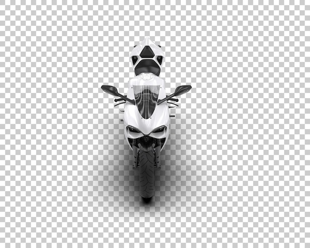 Motocicleta aislada en el fondo Ilustración de renderización 3D