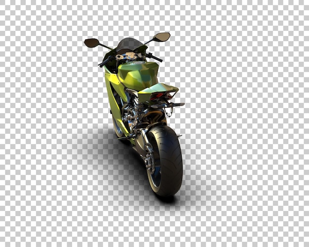 Motocicleta aislada en el fondo Ilustración de renderización 3D