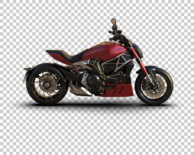 Motocicleta aislada en el fondo Ilustración de renderización 3D