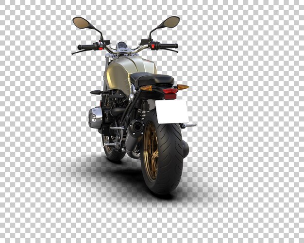 Motocicleta aislada en el fondo Ilustración de renderización 3D