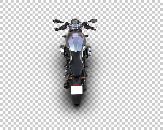 Motocicleta aislada en el fondo Ilustración de renderización 3D