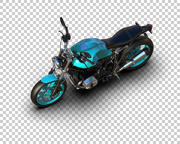Motocicleta aislada en el fondo Ilustración de renderización 3D
