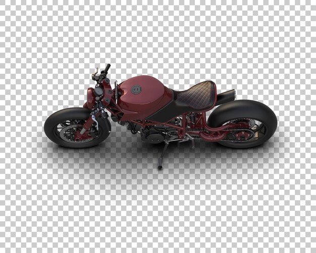 Motocicleta aislada en el fondo Ilustración de renderización 3D