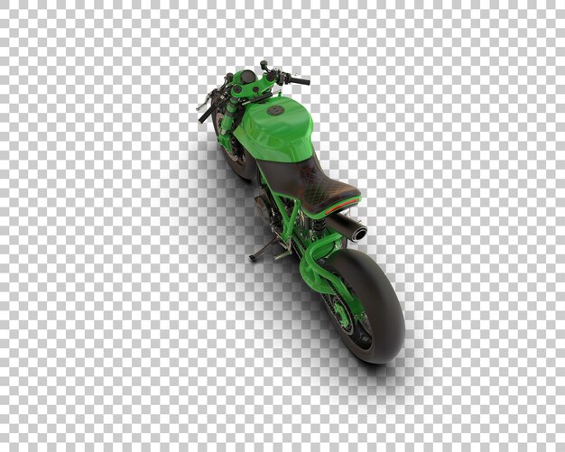 Motocicleta aislada en el fondo Ilustración de renderización 3D