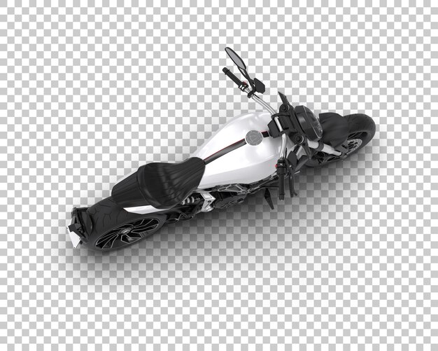 Motocicleta aislada en el fondo Ilustración de renderización 3D