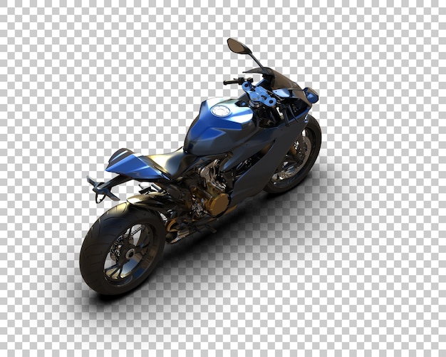 Motocicleta aislada en el fondo Ilustración de renderización 3D