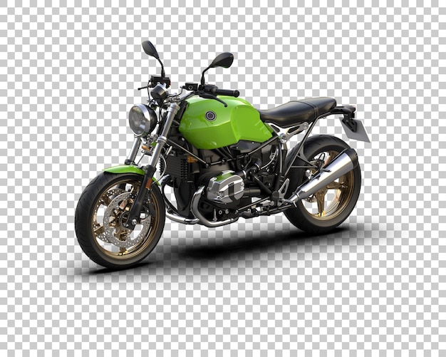 Motocicleta aislada en el fondo Ilustración de renderización 3D