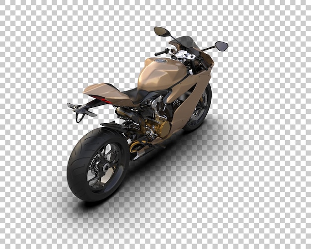 Motocicleta aislada en el fondo Ilustración de renderización 3D