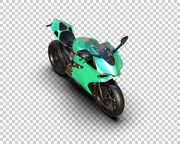 Motocicleta aislada en el fondo Ilustración de renderización 3D