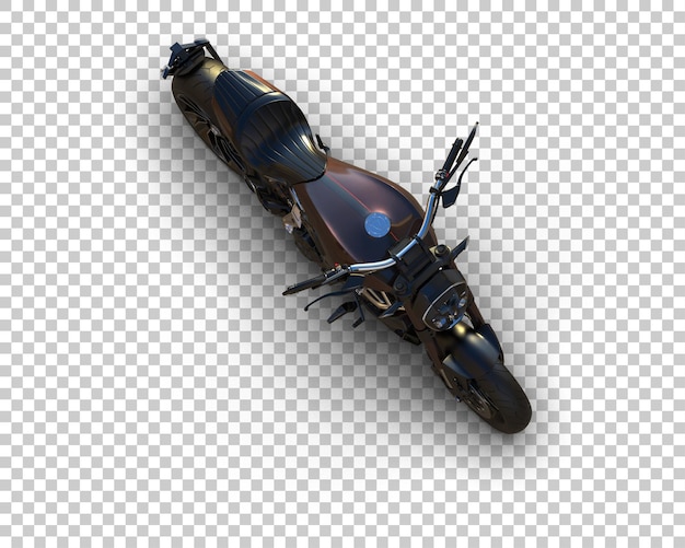 Motocicleta aislada en el fondo Ilustración de renderización 3D