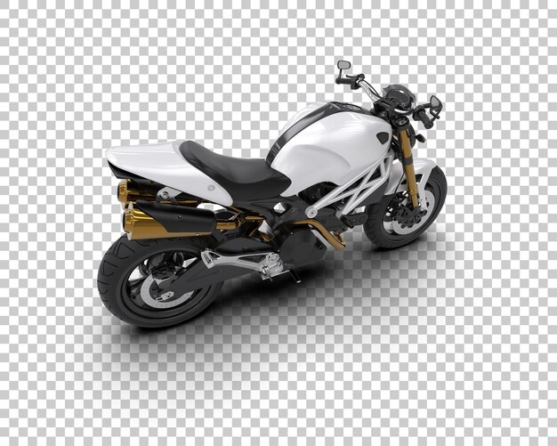 Motocicleta aislada en el fondo Ilustración de renderización 3D