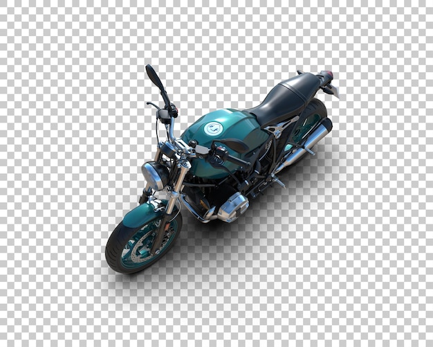 Motocicleta aislada en el fondo Ilustración de renderización 3D