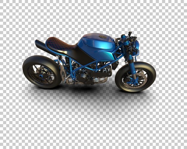 Motocicleta aislada en el fondo Ilustración de renderización 3D
