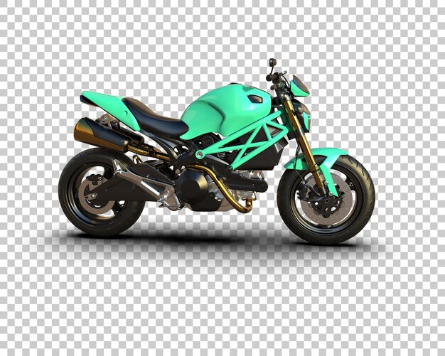 Motocicleta aislada en el fondo Ilustración de renderización 3D
