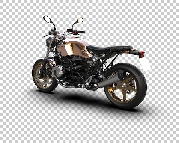 Motocicleta aislada en el fondo Ilustración de renderización 3D