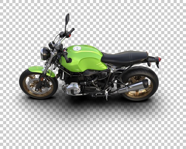 Motocicleta aislada en el fondo Ilustración de renderización 3D