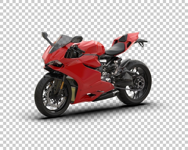 Motocicleta aislada en el fondo Ilustración de renderización 3D