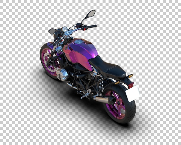 Motocicleta aislada en el fondo Ilustración de renderización 3D