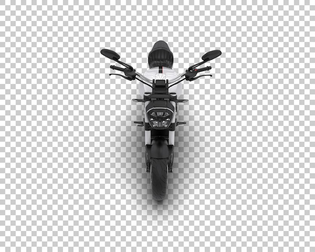 Motocicleta aislada en el fondo Ilustración de renderización 3D