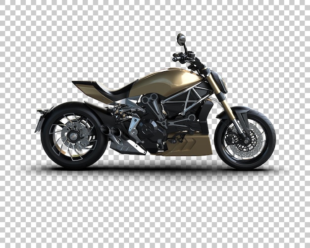 Motocicleta aislada en el fondo Ilustración de renderización 3D
