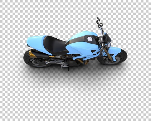 Motocicleta aislada en el fondo Ilustración de renderización 3D